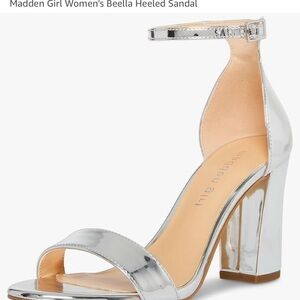 Madden Girl Silver Heeled Sandal NWOT